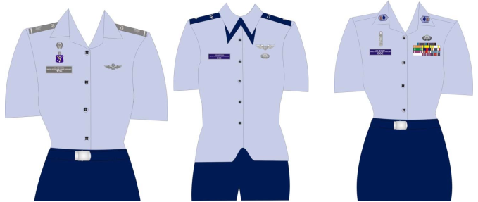 Civil Air Patrol Uniform: Dress Shirt White Overblouse - Female